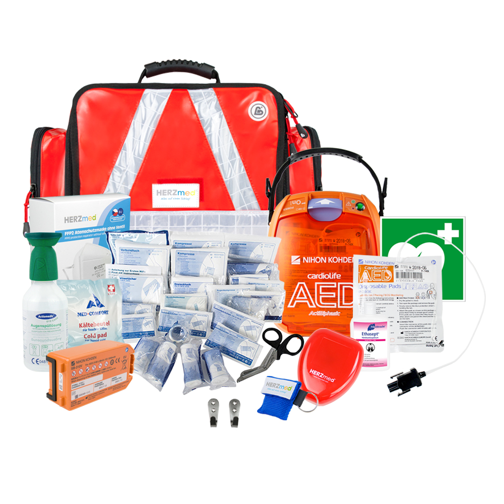 AED-Notfall-Set, für Ersthelfer, Defibrillations-Zubehör, Defibrillation, Geräte und Zubehör, Medizin