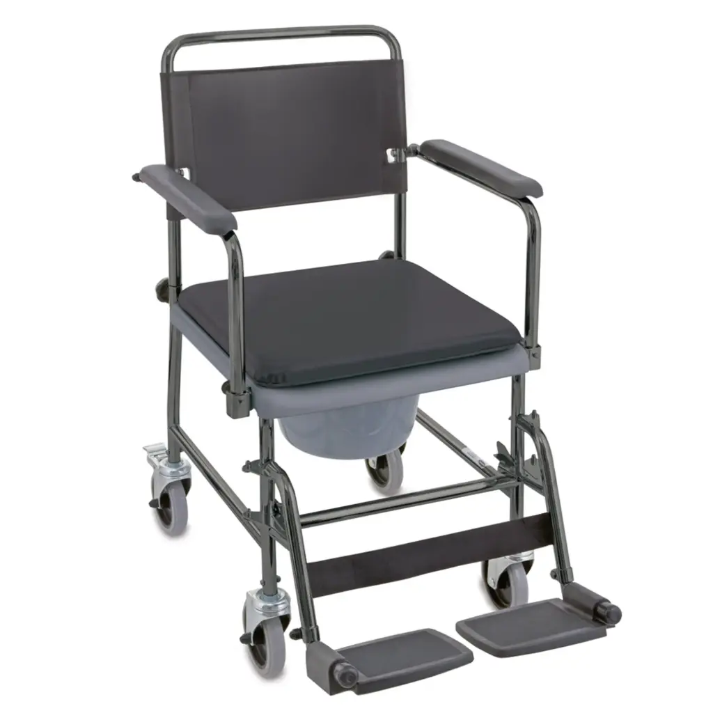 Invacare H720T Toilettenstuhl fahrbar, mit integriertem Toilettentopfhalter