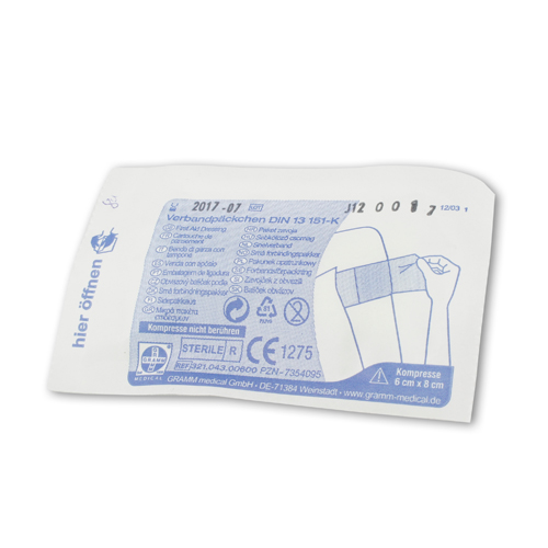 Verbandpäckchen DIN 13151-K, 60x80mm, steril