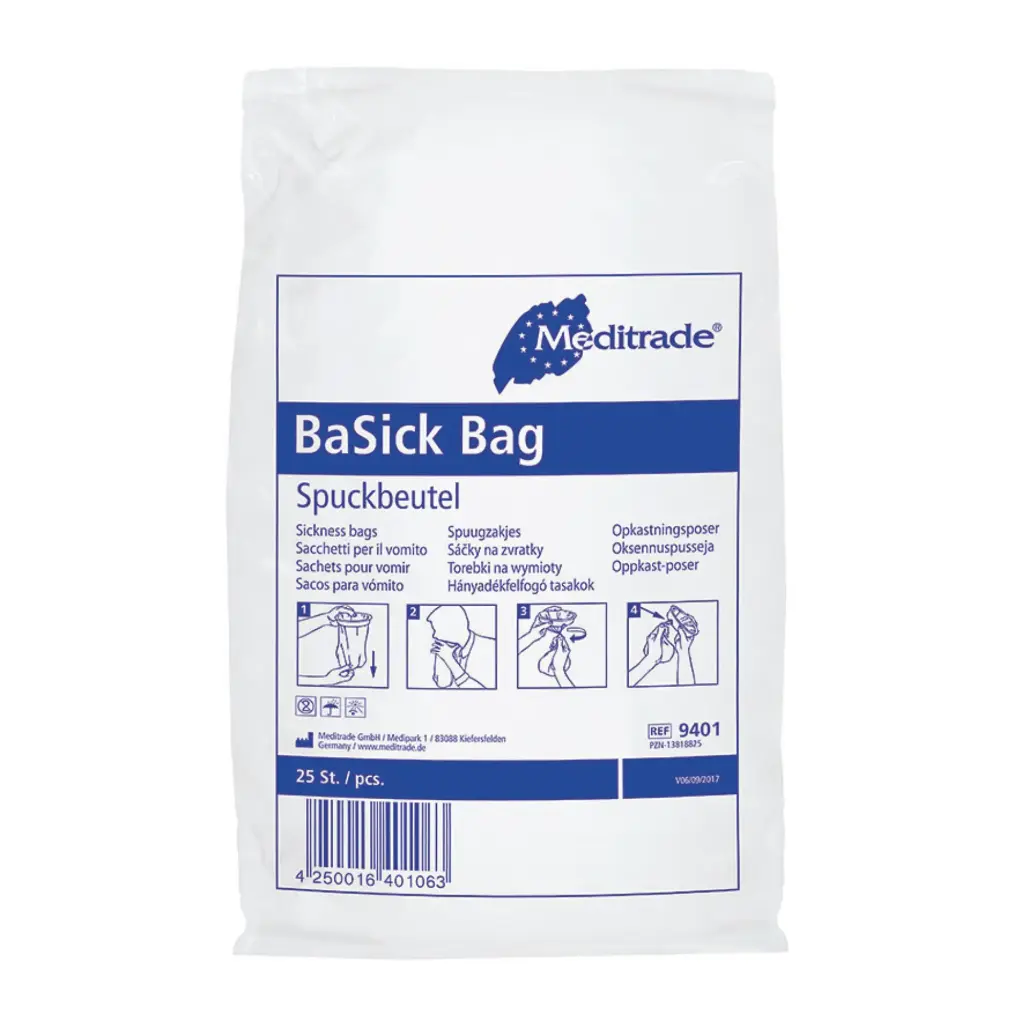 BaSick Bag Spuckbeutel 1500 ml, 25 Stück