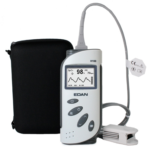 H100B Pulsoximeter inkl. SpO₂-Sensor Erw., Alarm