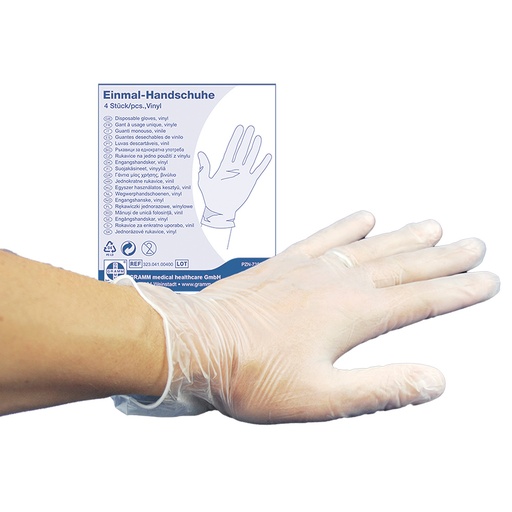 [2600809] Einmalhandschuhe 2 Vinyl (Packung à 2 Stück)