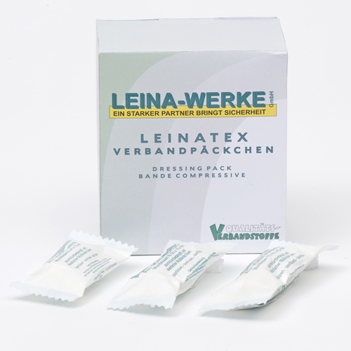 [2601214] 6x8cm Leinatex Verbandpäckchen, aluminiumbedampfte