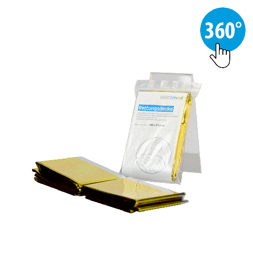[311.7001] HERZmed Rettungsdecke gold/silber 210 x160 cm