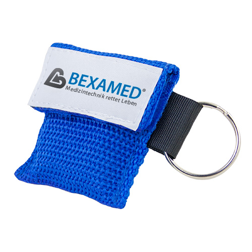 [311.6002] Beatmungstuch im Schlüsselanhänger BEXAMED Logo