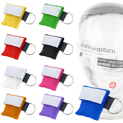 [311.6056] ABVK: Beatmungstuch im Schlüsselanhänger ohne Logo - Gelb