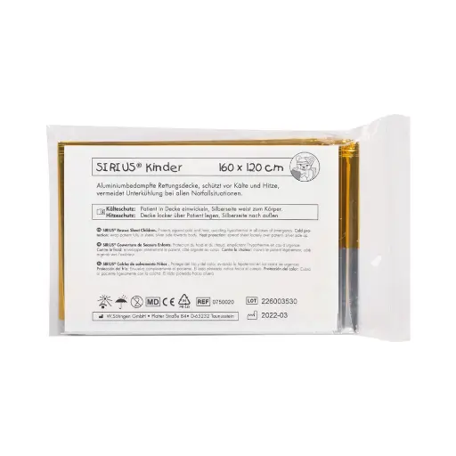 [49-110] Kinder SIRIUS® Rettungsdecke silber-gold