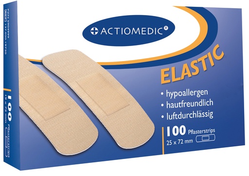 [V1710147] Pflasterstrips ELASTIC 25 x 72mm, hautfarben,