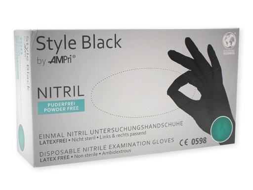 [10-80-M] Nitril Einmalhandschuhe, schwarz