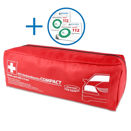 [2600823] KFZ Verbandtasche COMPACT DIN 13164 RED
