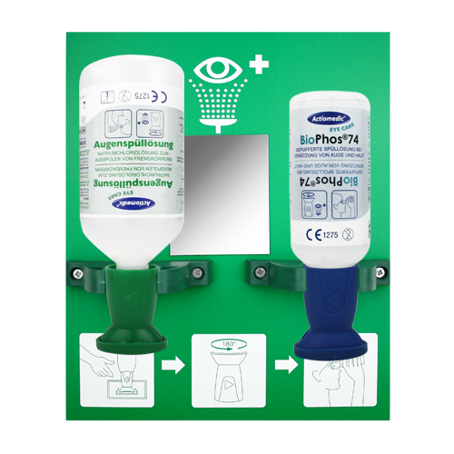 [74-107] Augenspülstation DOUBLE 2 (1 x 250 ml BioPhos74, 1