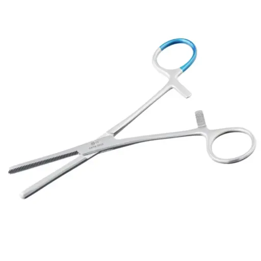 [2600905] Klemme, Schlauchklemme, glattes. Maul, 25 Stück gerade, 16,5cm, steril ECOLine, -Einmalinstrument-