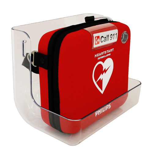 [M640168] AED Wandhalterung Kunststoff, transparent, passend