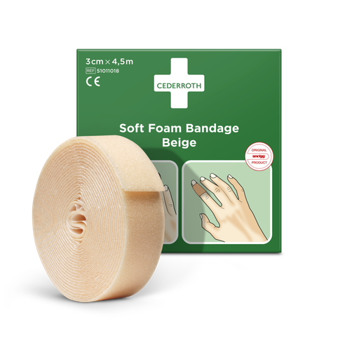 [2600435] Cederroth Soft Foam Bandage 3 cm x 4,5 m
