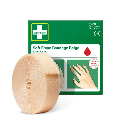 [2600435] Cederroth Soft Foam Bandage 3 cm x 4,5 m