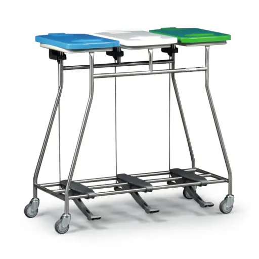 [683.W365LT] [683.W 365LT] Dreifach-Wäschesammler W 365 LTD aus Edelstahl